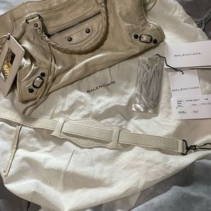 Balenciaga Moto Bag Cream Color